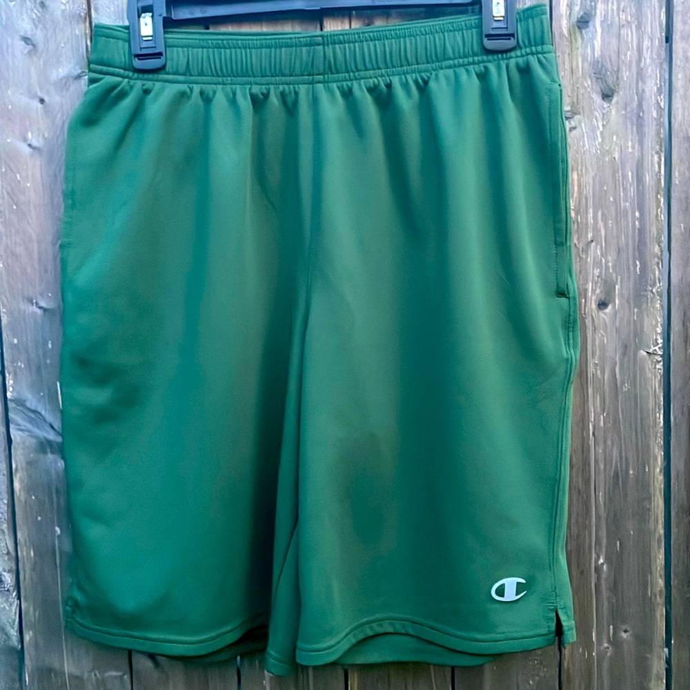 Worn only once men’s green champion size medium shorts